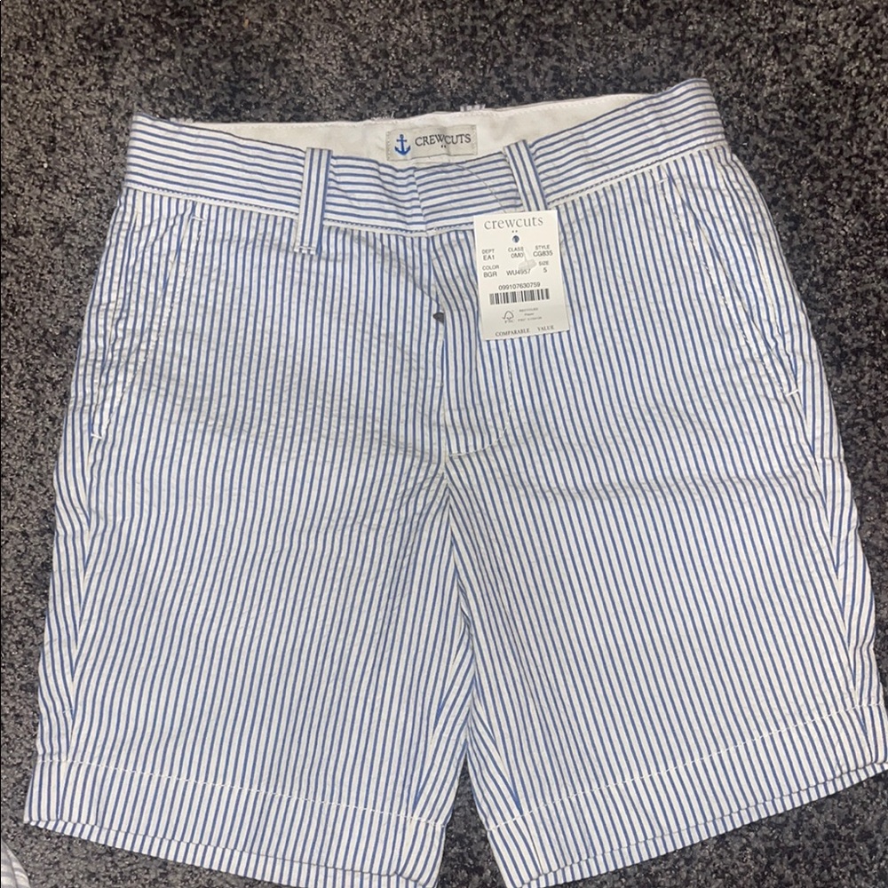 crewcuts by J.Crew Blue & White Seersucker Stripe Shorts